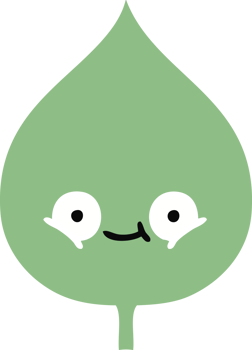 flat color retro cartoon of a expressional leaf png