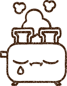 Crying Toaster Charcoal Drawing png