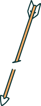 iconic tattoo style image of an arrow png