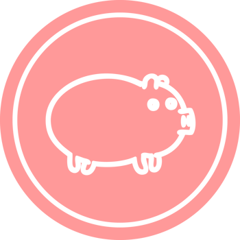 fat pig circular icon symbol png