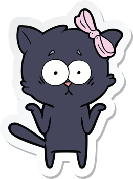 sticker of a cartoon cat png