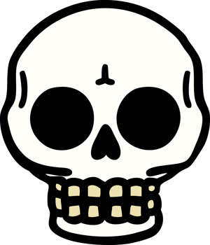 tattoo in traditional style of a skull png