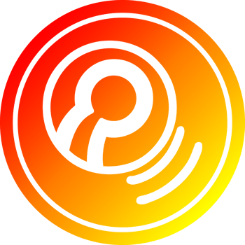 tennis ball circular icon with warm gradient finish png