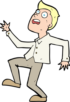 cartoon man panicking png