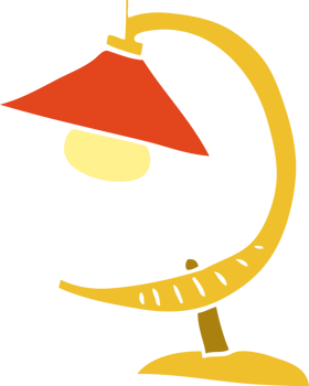 cartoon doodle funky lamp png
