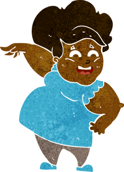 cartoon overweight woman png
