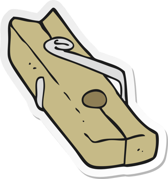 sticker of a cartoon wood peg png