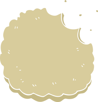 flat color style cartoon biscuit png