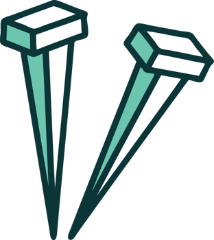 iconic tattoo style image of iron nail png