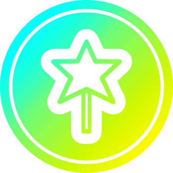magic wand circular icon with cool gradient finish png