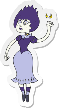 sticker of a cartoon vampire girl png
