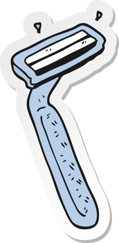 sticker of a cartoon razor png