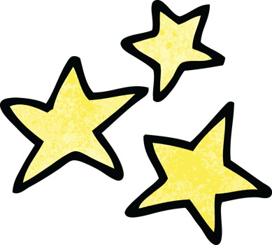 cartoon doodle yellow stars png