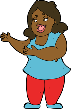 cartoon woman singing png