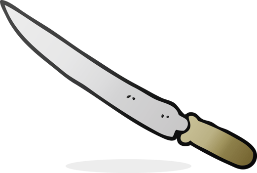 hand drawn cartoon kitchen knife png