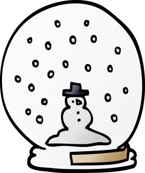 cartoon doodle snowglobe png