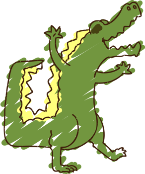 Crazy Crocodile Chalk Drawing png