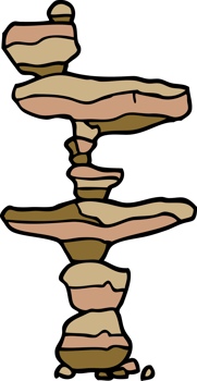 cartoon doodle of stacked stones png