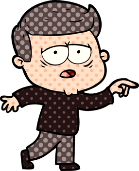 cartoon tired man png
