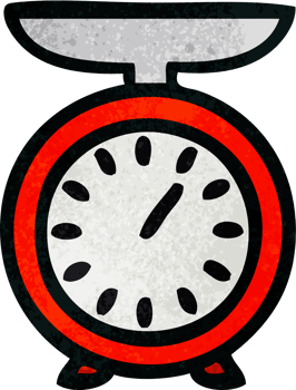 retro grunge texture cartoon of a weighing scale png