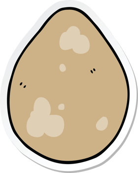 sticker of a cartoon egg png