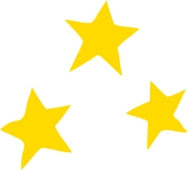 flat color style cartoon stars png