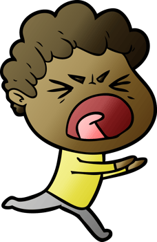 cartoon furious man png