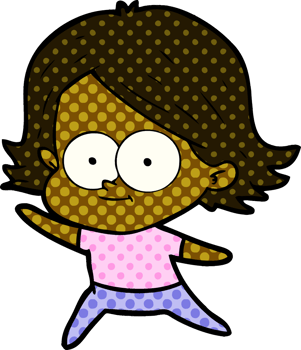 happy cartoon girl png