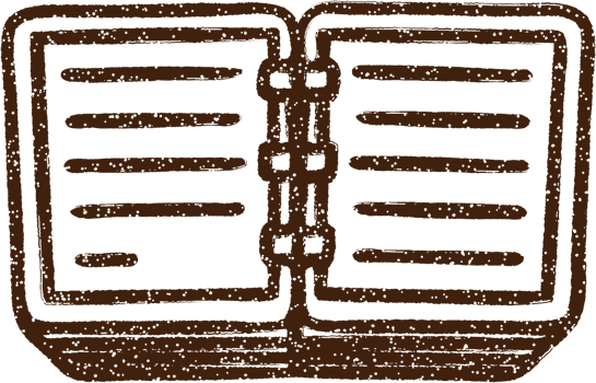 Open Binder Charcoal Drawing png