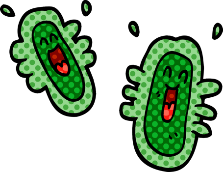 cartoon doodle happy germs png