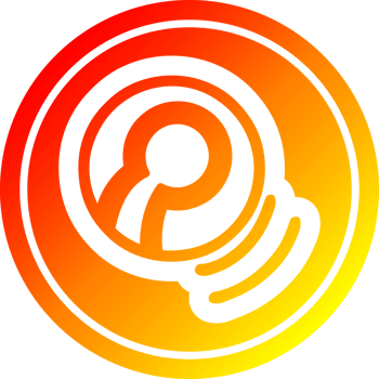 tennis ball circular icon with warm gradient finish png