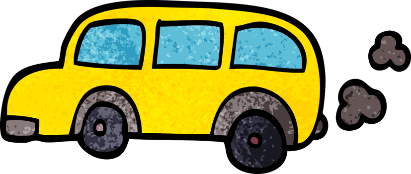 cartoon doodle school bus png