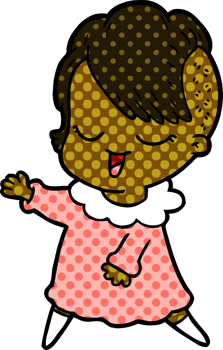 happy cartoon girl png