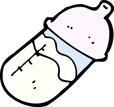 cartoon baby milk bottle png