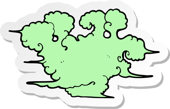 sticker of a cartoon gas cloud png