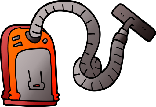 gradient illustration cartoon vacuum cleaner png