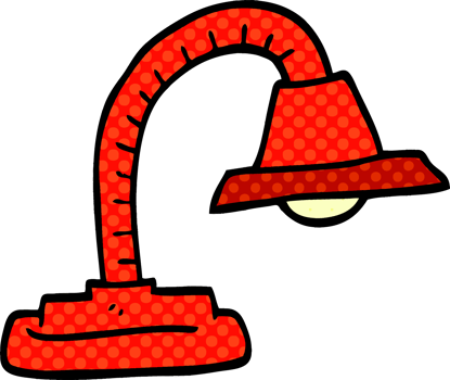 cartoon doodle adjustable lamp png