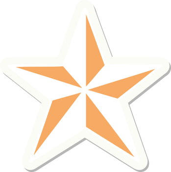 sticker of tattoo in traditional style of a star png