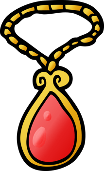 cartoon doodle red pendant png
