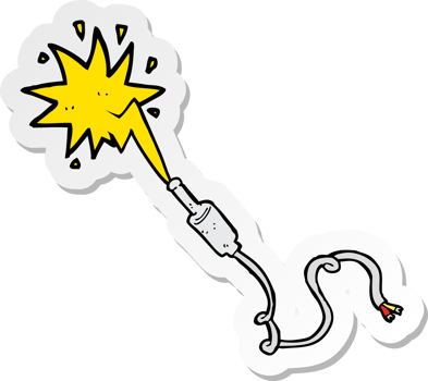 sticker of a cartoon electrical jack png