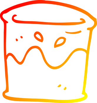 warm gradient line drawing of a cartoon drink in glass tumbler png