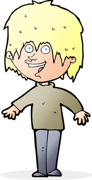 cartoon excited man png