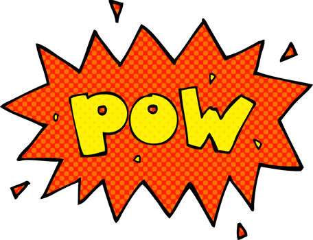 cartoon comic book pow symbol png