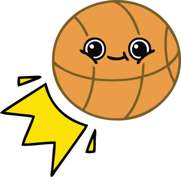 cute cartoon of a basketball png
