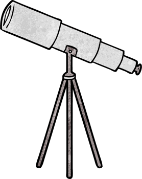 cartoon telescope drawing png