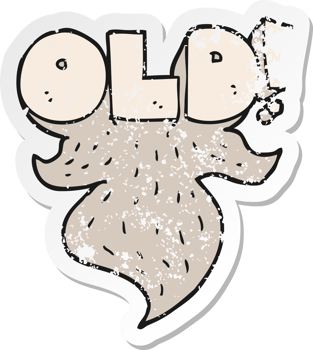 retro distressed sticker of a cartoon old sign png