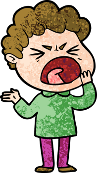cartoon furious man png
