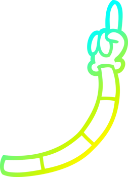 cold gradient line drawing of a cartoon retro hand gestures png