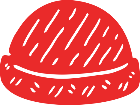 cartoon doodle winter hats png