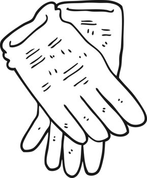 cartoon garden work gloves png